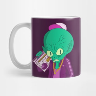 Old School Hip Hop Alien with Boombox Mug